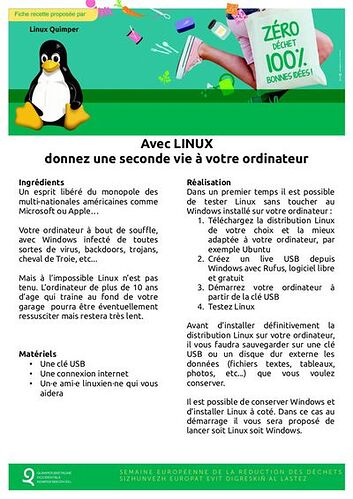 fiche recette Linux Quimper v3 400