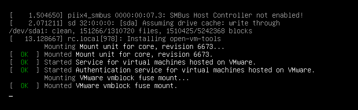 open-vm-tools Démarrage Ubuntu 19.04
